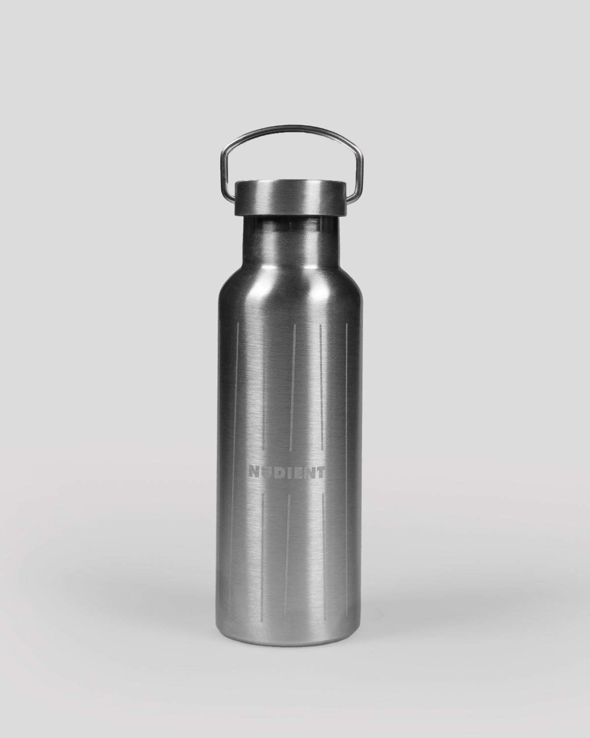 Flask Water Bottle Brushed Stainless Steel