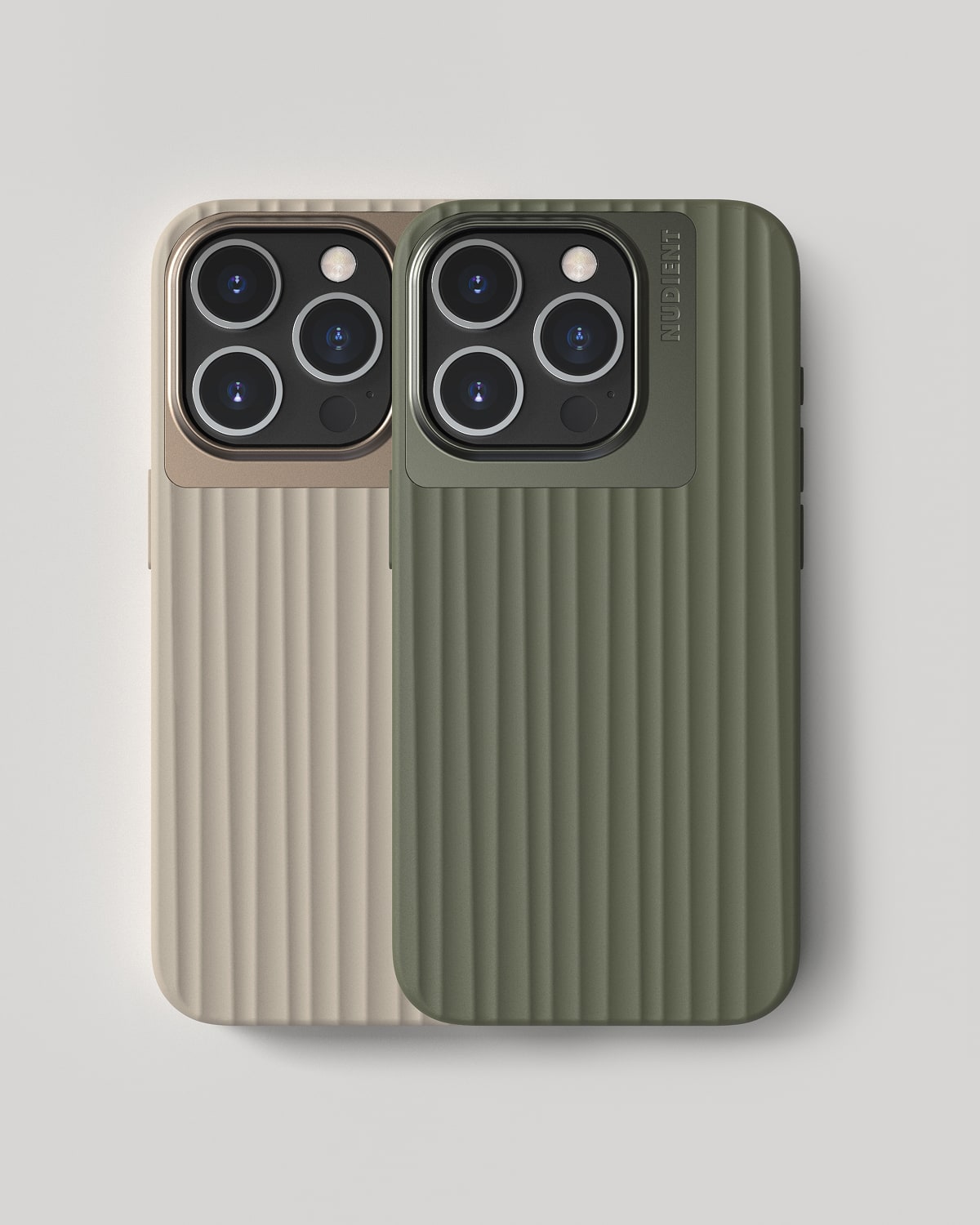 Bold Case - iPhone 15 Pro - Linen Beige & Olive Green